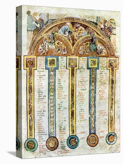 A Page of the Eusebian Canons, C800 Ad-null-Stretched Canvas