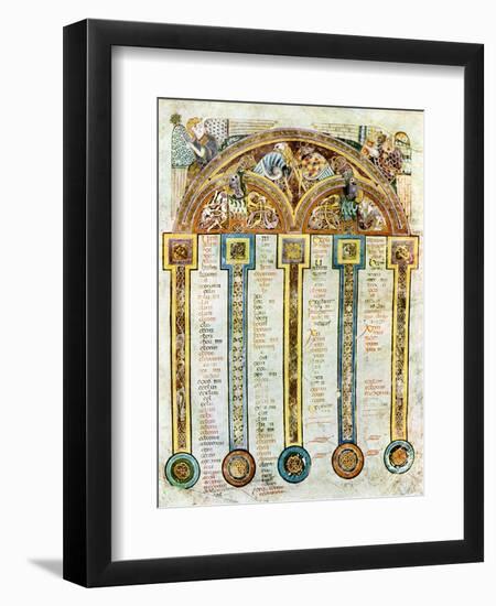 A Page of the Eusebian Canons, C800 Ad-null-Framed Premium Giclee Print