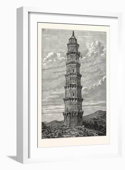 A Pagoda, or Memorial Tower, in the Province of Quei-Chow, China-null-Framed Giclee Print