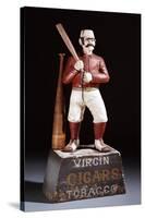 A Painted and Carved Baseball Player Tobacco Figure, circa 1875-null-Stretched Canvas