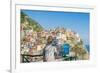 A painter at Manarola, Cinque Terre, UNESCO World Heritage Site, Liguria, Italian Riviera, Italy, E-Alexandre Rotenberg-Framed Photographic Print