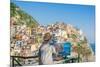 A painter at Manarola, Cinque Terre, UNESCO World Heritage Site, Liguria, Italian Riviera, Italy, E-Alexandre Rotenberg-Mounted Photographic Print