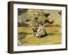 A Painter at Work-Paul Cézanne-Framed Giclee Print