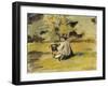 A Painter at Work-Paul Cézanne-Framed Giclee Print