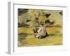 A Painter at Work-Paul Cézanne-Framed Giclee Print