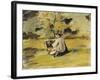 A Painter at Work-Paul Cézanne-Framed Giclee Print