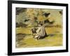 A Painter at Work-Paul Cézanne-Framed Giclee Print