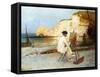 A Painter by the Sea Side, C.1885-William Henry Lippincott-Framed Stretched Canvas