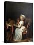 A Painter, C1785-Louis Leopold Boilly-Stretched Canvas