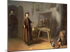 A Painter in His Studio-Gerrit or Gerard Dou-Mounted Giclee Print