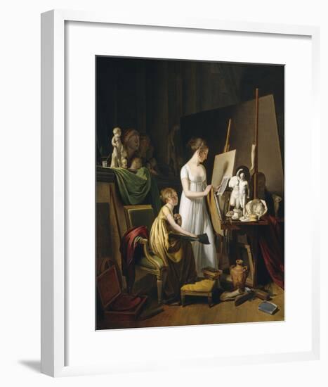 A Painter's Studio, c.1800-Louis Leopold Boilly-Framed Premium Giclee Print