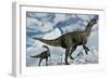 A Pair of Altirhinus Dinosaurs in a Cretaceous Environment-Stocktrek Images-Framed Art Print