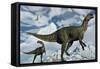 A Pair of Altirhinus Dinosaurs in a Cretaceous Environment-Stocktrek Images-Framed Stretched Canvas