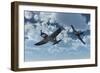 A Pair of American Vought F4U Corsair Aircraft in Flight During World War Ii-null-Framed Art Print