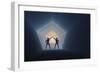 A Pair of Androids Opening Up a Time and Space Portal-null-Framed Premium Giclee Print