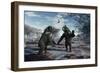 A Pair of Arctodus Bears in a Territorial Dispute-Stocktrek Images-Framed Premium Giclee Print