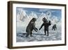 A Pair of Arctodus Bears in a Territorial Dispute-Stocktrek Images-Framed Art Print