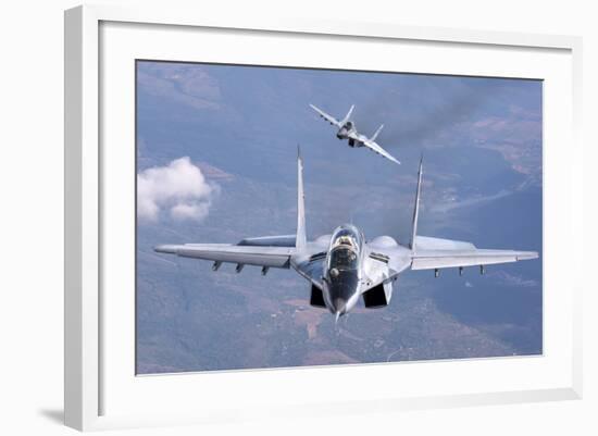 A Pair of Bulgarian Air Force Mig-29S Aircraft over Bulgaria-Stocktrek Images-Framed Photographic Print