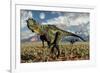 A Pair of Carnivorous Yangchuanosaurus Dinosaurs-null-Framed Art Print