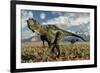 A Pair of Carnivorous Yangchuanosaurus Dinosaurs-null-Framed Art Print