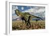 A Pair of Carnivorous Yangchuanosaurus Dinosaurs-null-Framed Art Print