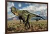 A Pair of Carnivorous Yangchuanosaurus Dinosaurs-null-Framed Art Print