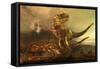 A Pair of Carnotaurus Dinosaurs on the Prowl-null-Framed Stretched Canvas