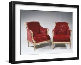 A Pair of Carved and Gilt Bergeres, Stamped Jacob, Georges Jacob-null-Framed Giclee Print