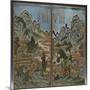 A Pair of Chinese Cloisonne Enamel Landscape Panels-null-Mounted Giclee Print