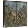 A Pair of Chinese Cloisonne Enamel Landscape Panels-null-Stretched Canvas