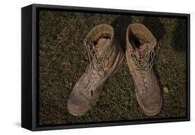 A Pair of Combat Boots Belonging to a U.S. Marine Corps Sergeant-null-Framed Stretched Canvas