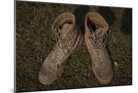 A Pair of Combat Boots Belonging to a U.S. Marine Corps Sergeant-null-Mounted Photographic Print