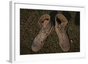 A Pair of Combat Boots Belonging to a U.S. Marine Corps Sergeant-null-Framed Photographic Print