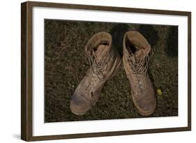 A Pair of Combat Boots Belonging to a U.S. Marine Corps Sergeant-null-Framed Photographic Print