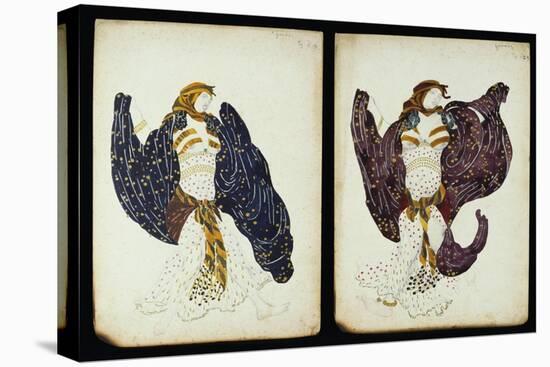 A Pair of Costume Designs for 'Juive' Depicting Female Dancers-Leon Bakst-Stretched Canvas