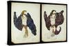 A Pair of Costume Designs for 'Juive' Depicting Female Dancers-Leon Bakst-Stretched Canvas