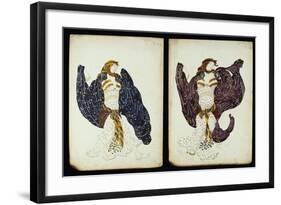 A Pair of Costume Designs for 'Juive' Depicting Female Dancers-Leon Bakst-Framed Giclee Print