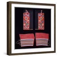 A Pair of Crow Beaded Cloth Woman's Leggings and a Pair of Ojibwa (Chippewa)-null-Framed Giclee Print