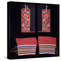 A Pair of Crow Beaded Cloth Woman's Leggings and a Pair of Ojibwa (Chippewa)-null-Stretched Canvas