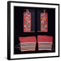 A Pair of Crow Beaded Cloth Woman's Leggings and a Pair of Ojibwa (Chippewa)-null-Framed Premium Giclee Print