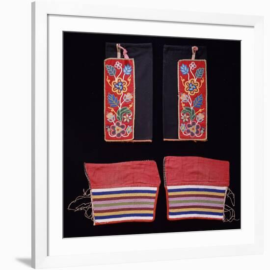 A Pair of Crow Beaded Cloth Woman's Leggings and a Pair of Ojibwa (Chippewa)-null-Framed Giclee Print