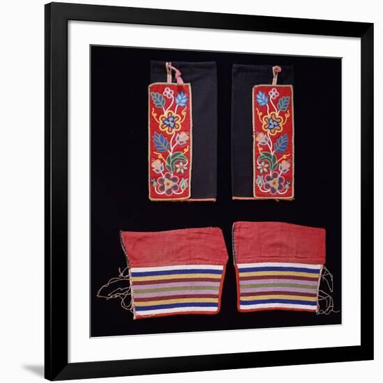 A Pair of Crow Beaded Cloth Woman's Leggings and a Pair of Ojibwa (Chippewa)-null-Framed Giclee Print