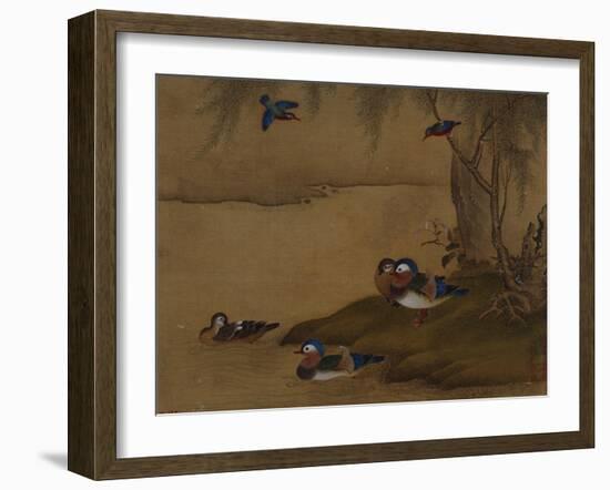 A Pair of Falcons. from an Album of Bird Paintings-Gao Qipei-Framed Giclee Print