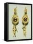 A Pair of Hellenistic Gold Earrings, Circa 2nd-1st Century B.C.-null-Framed Stretched Canvas