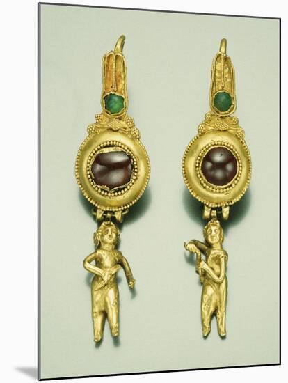 A Pair of Hellenistic Gold Earrings, Circa 2nd-1st Century B.C.-null-Mounted Giclee Print