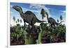 A Pair of Herbivorous Camptosaurus Dinosaurs-null-Framed Art Print
