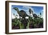 A Pair of Herbivorous Camptosaurus Dinosaurs-null-Framed Premium Giclee Print