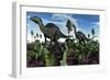 A Pair of Herbivorous Camptosaurus Dinosaurs-null-Framed Art Print