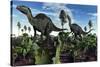A Pair of Herbivorous Camptosaurus Dinosaurs-null-Stretched Canvas