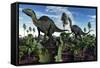 A Pair of Herbivorous Camptosaurus Dinosaurs-null-Framed Stretched Canvas